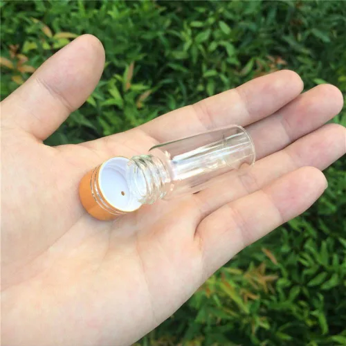 Miniatura 8 de 24 botellas de cristal de 0.3 onzas líquidas con tapas de rosca de aluminio dorado, aceite esencial vacío, azafrán, píldora, polvo, frascos