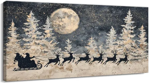 Miniatura 18 de TIMUBA Arte de pared de pesebre navideño, impresiones en lienzo de belén, imagen de póster cristiano de Jesús de noche estrellada, pintura