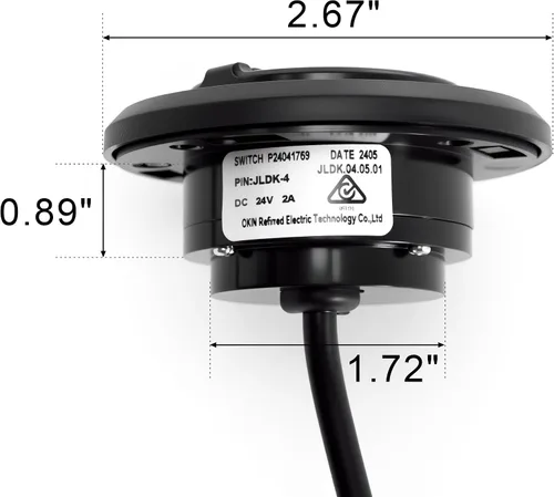 Miniatura 2 de Fromann Interruptor reclinable 2 botones 5 pin ronda mano control auricular fijo para sofá eléctrico silla elevadora