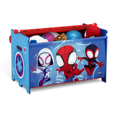 Miniatura 6 de Delta Children Marvel Spidey y sus sorprendentes amigos Juego de 3 piezas para cuarto de juegos infantil – Incluye mesa, silla y caja de juguetes