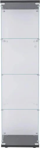 Miniatura 3 de Henf Vitrina con puerta de vidrio de 64 pulgadas, vitrina de 4 estantes de la colección Curio Cabinet con puerta de vidrio templado, estantería