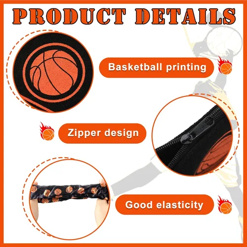 Miniatura 3 de Moukeren Juego de 24 cosas de baloncesto: bolsas de cosméticos, bolsas de maquillaje deportivo, estuche de lápices, estuche de almacenamiento