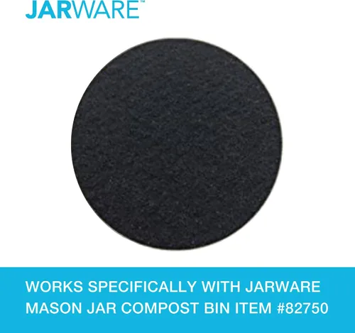 Miniatura 3 de Jarware Tapa de tarro de masón, tapa de compost de acero inoxidable para tarros Mason de boca ancha, con 4 filtros de carbón
