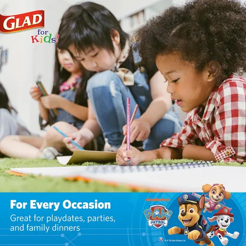 Miniatura 5 de Glad Vasos de papel desechables para niños Paw Patrol, Core Pups Blue - Resistentes, a prueba de remojo, aptos para niños, para uso diario, 9 onzas