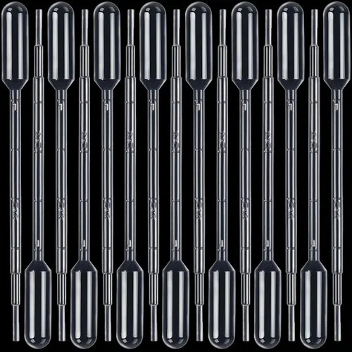 Miniatura 8 de Teenitor Pipetas de transferencia de 1 ml, cuentagotas para los ojos, 50 piezas de pipetas de plástico, pipetas de transferencia y cuentagotas
