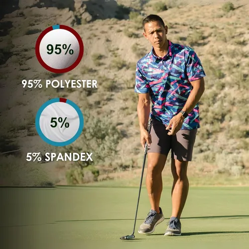 Miniatura 3 de YATTA GOLF - Camiseta polo de golf de alto rendimiento para hombre