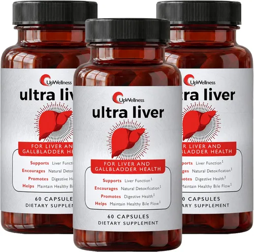 UpWellness Ultra Suplemento para el Hígado para el Apoyo del Hígado y del Vesícula Biliar - Impulsado por TMG, NAC Cardo Mariano, y Más - Limpieza