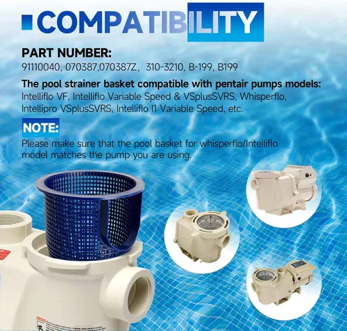 Miniatura 2 de 070387 Cesta de filtro de bomba de piscina, 91110040 Reemplazo de cesta de filtro de piscina para bombas Pentair Whisperflo/Intelliflo - Reemplazar