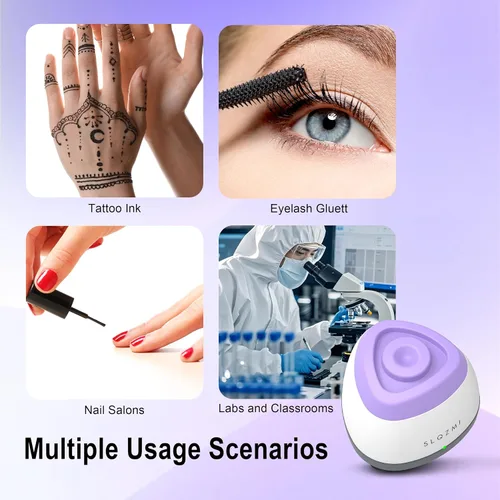 Miniatura 2 de Mezclador Mini Vórtice, Agitatedor de Esmalte de Uñas, Agitatedor de Pintura y Mezclador de Pintura para Esmalte en Gel, Pinturas Acrílicas, Púrpura