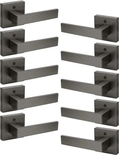 Miniatura 56 de KNOBWELL - Juego de cerradura con 1 picaporte resistente para puertas de una cara, ideal para puertas interiores reversibles, 0.93 libras