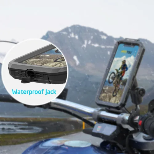 Miniatura 3 de iMESTOU IP66 - Soporte impermeable para teléfono para bicicleta con cabezal de bola de 1 pulgada, adecuado para componentes de tamaño RAM B/brazos