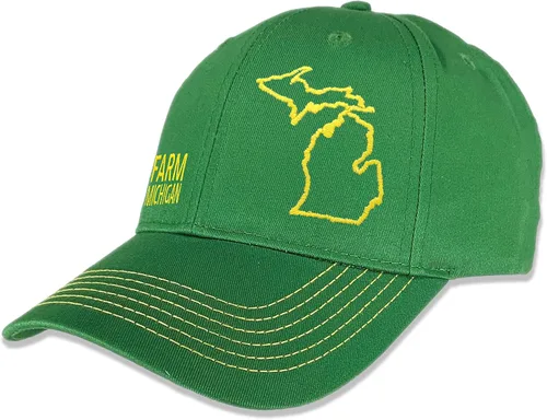 Miniatura 2 de John Deere Sombrero completo de sarga Farm State Pride - verde y amarillo, Amarillo, verde