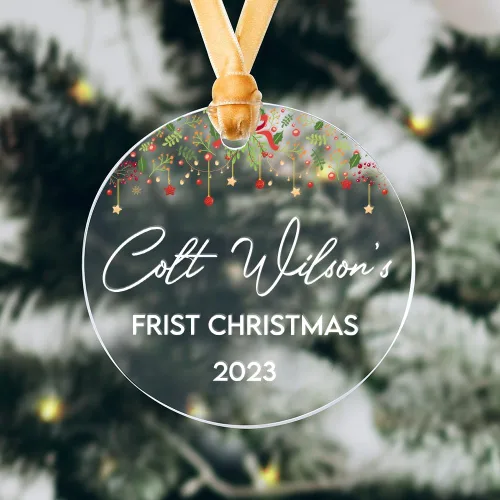 Miniatura 5 de Adorno de Navidad para el primer bebé, adornos personalizados para la primera Navidad del bebé 2023, adornos de bebé, decoraciones de recuerdo