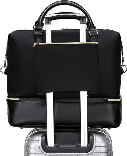 Miniatura 6 de CAMTOP - Bolsa de viaje de fin de semana para mujer, bolsa de lona con espacio para laptop de15.6 pulgadas