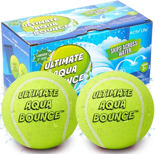 Miniatura 9 de Activ Life Ultimate - Paquete de 2 pelotas de salto de agua más grandes de 3 pulgadas, pelotas rebotadoras para diversión en la piscina y la playa