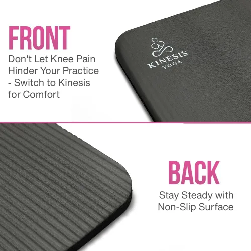 Miniatura 6 de Almohadilla para rodillas de yoga Kinesis Yoga - Almohadilla para rodillas de ejercicio de 0.6 pulgadas (15 mm) de grosor para yoga sin dolor