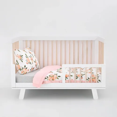 Miniatura 12 de Little Unicorn Juego de ropa de cama de 3 piezas para niños pequeños, incluye edredón, sábana para cuna y funda de almohada, tela de muselina suave