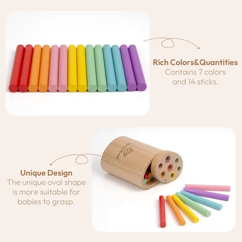 Miniatura 3 de Woodtoe Juguetes Montessori Sticks para niños de 1 a 3 años, juguetes de 18 meses, juguetes de aprendizaje de clasificación de 7 colores para niños