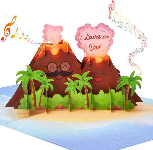 Miniatura 9 de I LAVA YOU - Tarjeta de felicitación de 5º aniversario para esposa, marido, pareja, musical en 3D, romántica tarjeta de aniversario de quinto