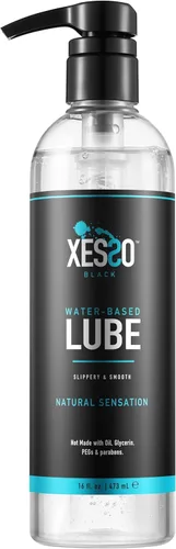 Miniatura 11 de XESSO Lubricante a base de agua, 2 paquetes de 32 onzas líquidas, con un total de 64 onzas líquidas. All Nature sin glicerina ni parabenos, pH
