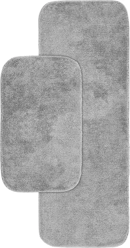 Miniatura 85 de Garland Rug 2 alfombras de baño tradicionales de nailon lavables color morado (17 x 24 pulgadas, 21 x 34 pulgadas), suaves, absorbentes y elegantes