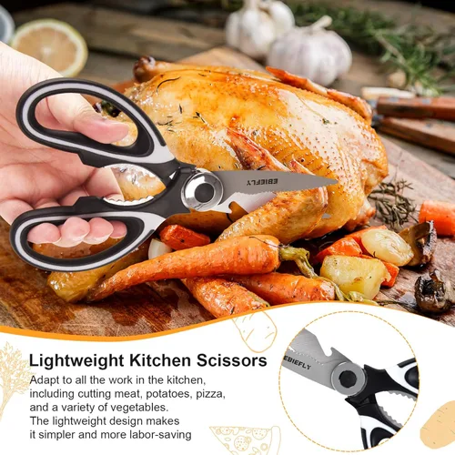 Miniatura 8 de Tijeras de cocina, tijeras profesionales para cortar carne, tijeras de cocina afiladas, tijeras multiusos para alimentos al aire libre, barbacoa,