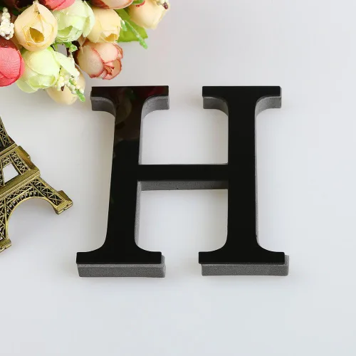 Miniatura 21 de Pegatinas de pared para pared, calcomanías para el hogar, 26 letras 3D, calcomanías de arte acrílico, decoración del hogar Y