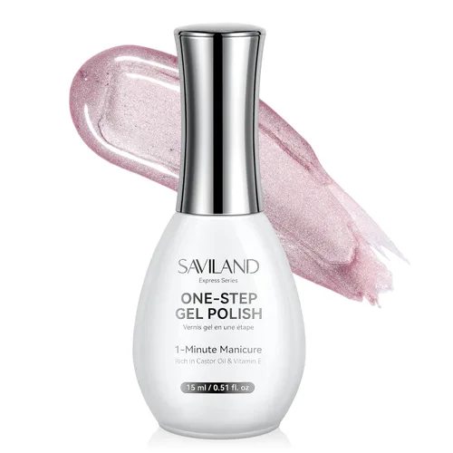 Miniatura 9 de SAVILAND Glazed Nails - Esmalte de uñas de gel de un solo paso: 0.5 onzas de esmalte de gel de ojo de gato, bolígrafo de arte 5 en 1 Jelly Silver