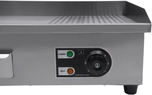 Miniatura 4 de Parrilla eléctrica comercial con parte superior plana, encimera de barbacoa de placa caliente, control de temperatura ajustable con 122~572℉(1600W