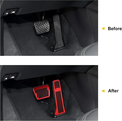 Miniatura 4 de Compatible con Mazda CX-5 CX-9 3 6 Accesorios Antideslizantes Deportivos para Coche, Cubiertas para Pedales de Freno, Gas y Acelerador - Rojo