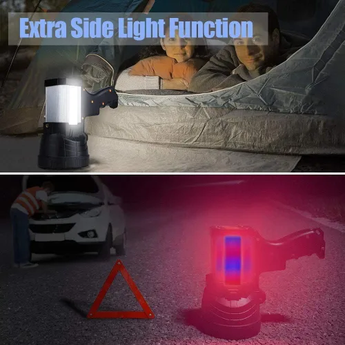 Miniatura 6 de Linterna Reflector Portátil Súper Brillante LED de Alto Lúmenes Recargable, Luces de Punto Más Potentes Portátiles de Gran Capacidad 10000 de Larga