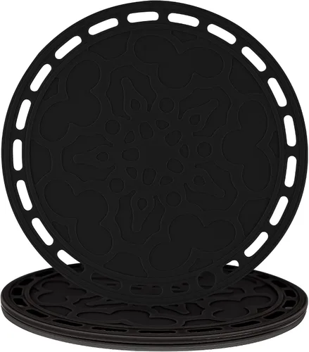 Miniatura 15 de Salvamanteles de silicona grandes y redondos de silicona para platos calientes y ollas calientes, almohadillas calientes para encimeras, mesas