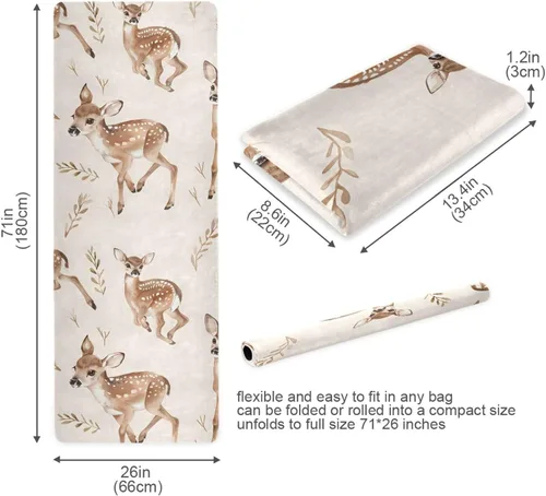 Miniatura 6 de Deer Yoga Mat Non Slip Thick Kids Eco Friendly Rubber Workout Foldable Yoga Mat Women Exercise