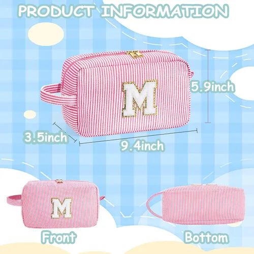 Miniatura 3 de YOOLIFE Regalos para niñas adolescentes – Bolsa de maquillaje con inicial personalizada, regalos de cumpleaños para mujeres, hermana, amiga, hija