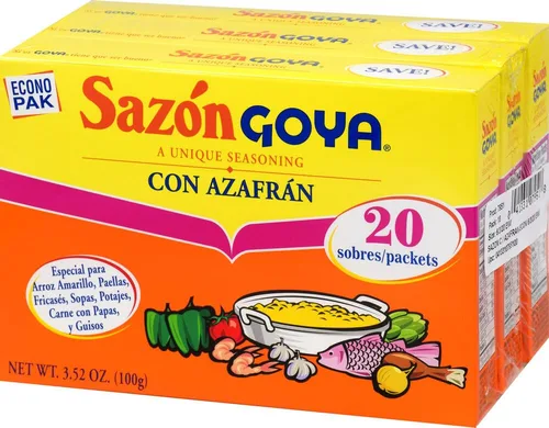 Miniatura 2 de Condimento Goya Sazón con Azafrán, 3.52 onzas (paquete de 3)