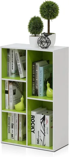 Miniatura 20 de Furinno - Estantería abierta reversible de 5 cubos, color blanco y rosado, 11069WH/PI Blanco/Rosa