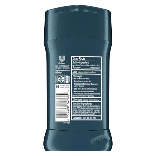 Miniatura 4 de Degree Men Desodorante antitranspirante de protección avanzada para hombre, Cool Rush, 4 unidades, 72 horas, protección contra el sudor y el olor