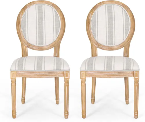 Miniatura 20 de Christopher Knight Home Phinnaeus Silla de comedor de tela beige de poliéster (juego de 2), juego de 2 piezas