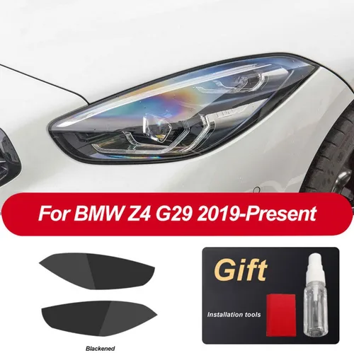 Miniatura 3 de JCAKES Adhesivo transparente de TPU para faros delanteros de automóvil, película protectora negra, para BMW Z4 G29 M40i sDrive 2019 2020