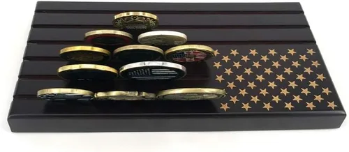 Miniatura 5 de Soporte de exhibición militar de 6 filas con bandera americana