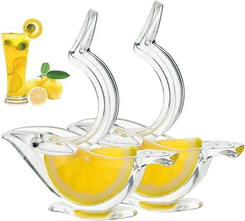 Miniatura 8 de Exprimidor de limón acrílico, diseño de pájaro, verde lima y amarillo