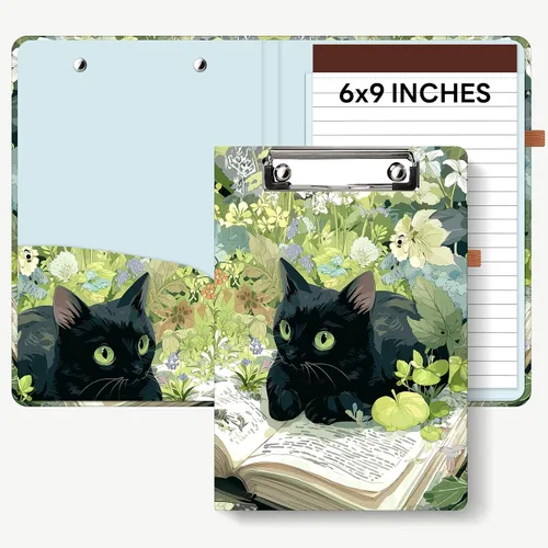 Miniatura 24 de Hongri Mini Portapapeles Folio con Libreta Recargable Forrada y Bolsillo Interior de Almacenamiento para Estudiantes, Aula, Oficina, Mujer, Hombre