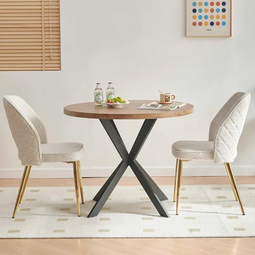 Miniatura 7 de Homedot Juego de 2 sillas de comedor, sillas de cocina modernas para el hogar, silla tapizada para sala de estar, silla lateral única con respaldo