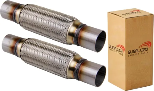 Miniatura 25 de Tubo Flexible de Escape SUISFLXGRO Tipo Universal 100% Acero Inoxidable Para Vehículos Pesados y Coches (1 Pieza, 1.75X6X10)