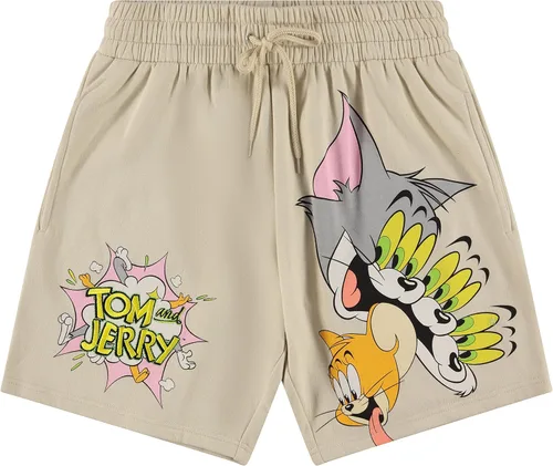 Pantalones cortos de batalla Tom & Jerry para hombre, pantalones cortos clásicos Hanna-Barbera - Pantalones cortos vintage de dibujos animados