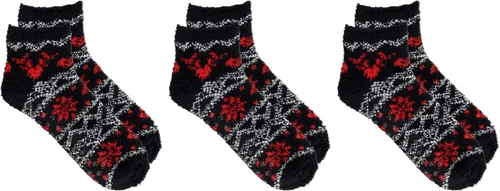 Miniatura 2 de Dr. Scholl's Calcetines de invierno Fairisle para mujer, surtido negro, 4-10, paquete de 3