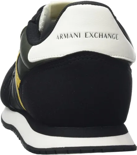 Miniatura 3 de AX ARMANI EXCHANGE Zapatos deportivos de cuero con logotipo para hombre Blanco