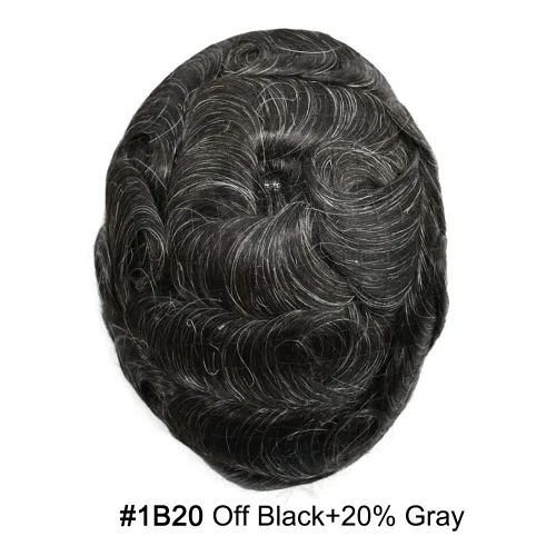 Miniatura 2 de Toupee For Men Real Human Hair System For Men Toupee Black Fine Mono Mens Toupee Brown Hairpiece For Men Lace Front Hair Pieces For Men Protesis