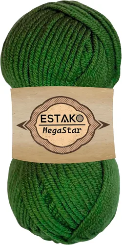 Miniatura 22 de Estako Megastar, 3.52 Oz (100g) de hilo de acrílico 75% y lana 25%, suave, peso grueso voluminoso #5 para crochet y tejer 120 yardas (110m)