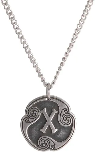 TEAMER Collar con colgante de amuleto de acero inoxidable de 24 runas de los vikingos nórdicos, joyería con símbolo de la suerte y la bendición para